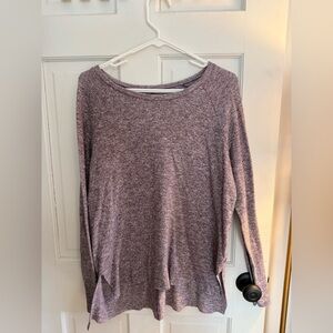 American Eagle Outfitters Heathered Purple Long Sleeve Sweater